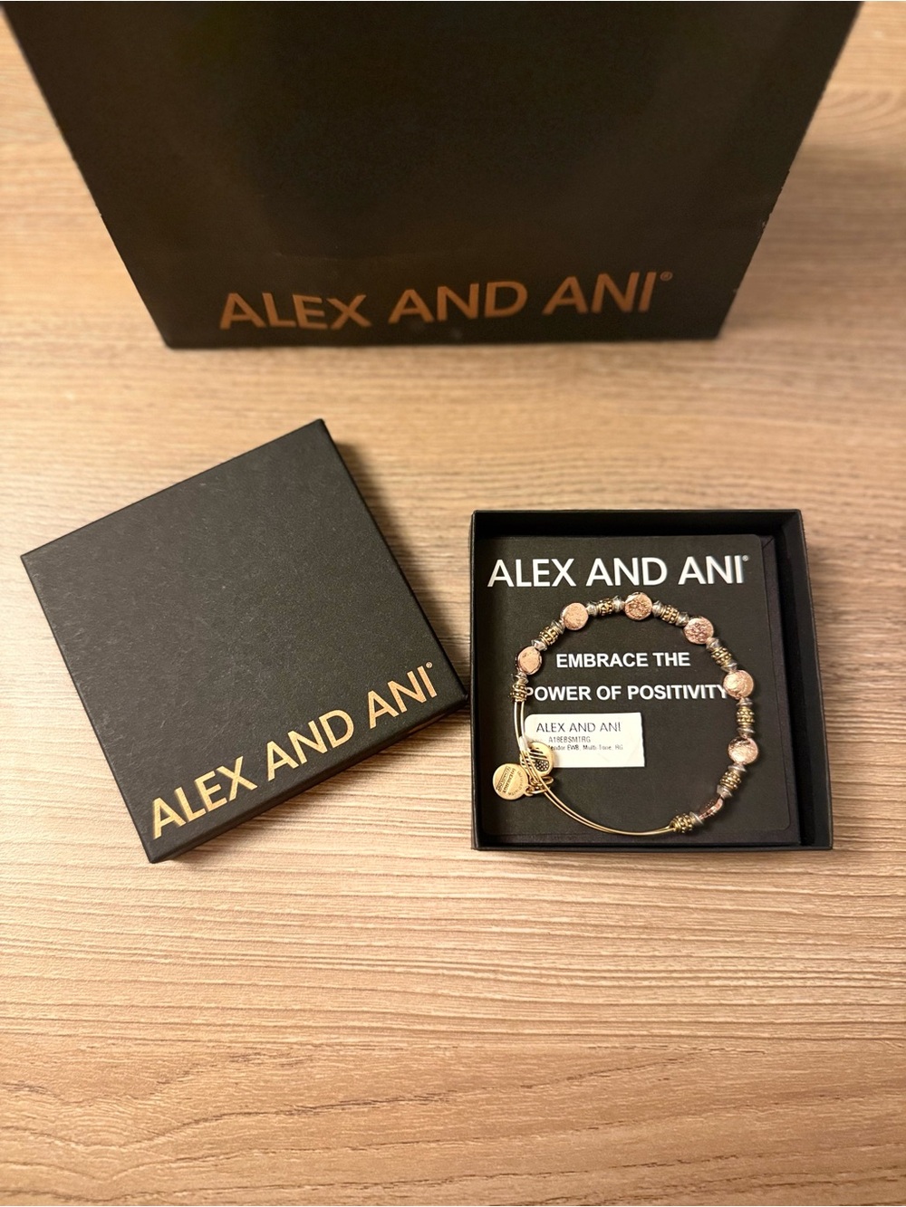 Alex and Ani Rose Gold beaded bracelet
